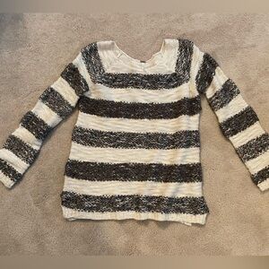 Free People Striped Chunky Sweater